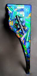 Fused Dichroic Glass Mezuzah Sculpture Ooak One Of A Kind