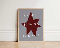 Cool Kids Club Print, Boy's Bedroom Illustration Wall Art, Kid's Room Eclectic Play Print Unframed - thumbnail 1