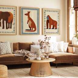 Set Of 3 Jungle Animal Posters, Elephant Kangaroo & Gorilla Prints, Safari Wall Art, Kids Room Decor, Nursery Poster - thumbnail 2