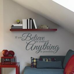Believe in Yourself Wall Decal - Removable Sticker Words Quote Art - thumbnail 2