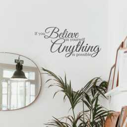 Believe in Yourself Wall Decal - Removable Sticker Words Quote Art - thumbnail 1