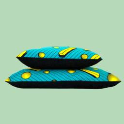 "African Wax Fabric - Print Cushion " - thumbnail 3