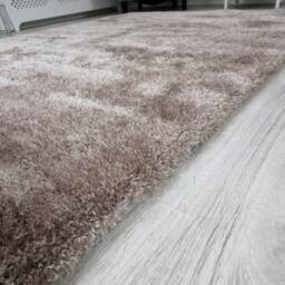 New Plush Beige Thick Silky Soft Shag Pile Rug Modern Luxurious High Quality Mats - thumbnail 2