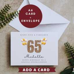 Personalised Stepdaughter 65Th Birthday Candle Gift Card Stepdaughters B - thumbnail 3