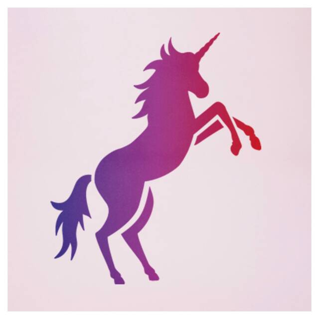 Prancing Unicorn Wall Stencil - Large Silhouette Nursery/Bedroom Home Decor Template By Craftstar - image 1