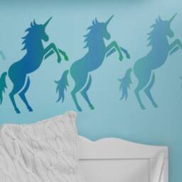 Prancing Unicorn Wall Stencil - Large Silhouette Nursery/Bedroom Home Decor Template By Craftstar - thumbnail 3