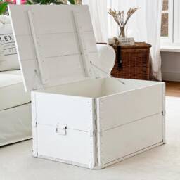 Coffee Table Chest Wooden Box Vintage Shabby Chic - thumbnail 4