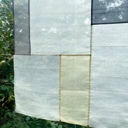 Pojagi Patchwork Shade/Divider Traditional Sheer Silk, Korean Authentic Skills, Customizable Size/Color/Pattern - thumbnail 2