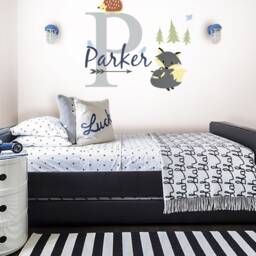 Personalized Fox Name Wall Decal - Woodland Nursery Decor - thumbnail 2