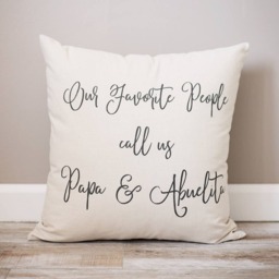 Papa & Abuelita Pillow Cover - Grandparents Gift Spanish Throw Decorative - thumbnail 1