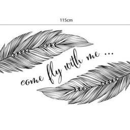 Come Fly With Me Feather Wall Decal - thumbnail 2