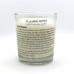 David Bowie Glass Votive Candle // Lgbtq Altar - thumbnail 2