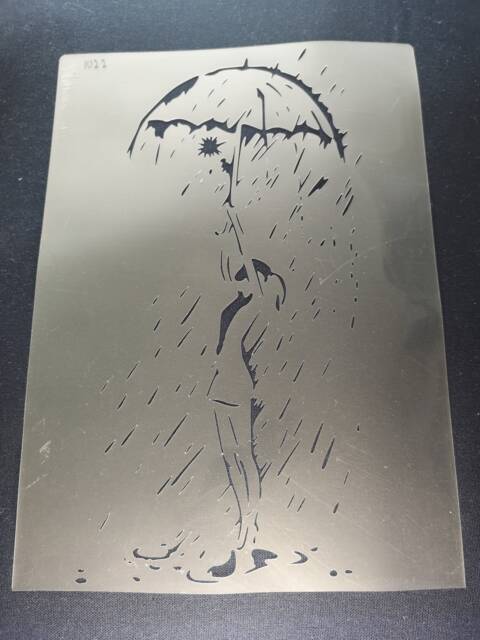 Rainy Day Stencil, Flexible, Reusable, 125Micron, Wall Decor, Home Decor, Furniture Painting, Card Making, Craft Stencil From Bitofeverythingbyb
