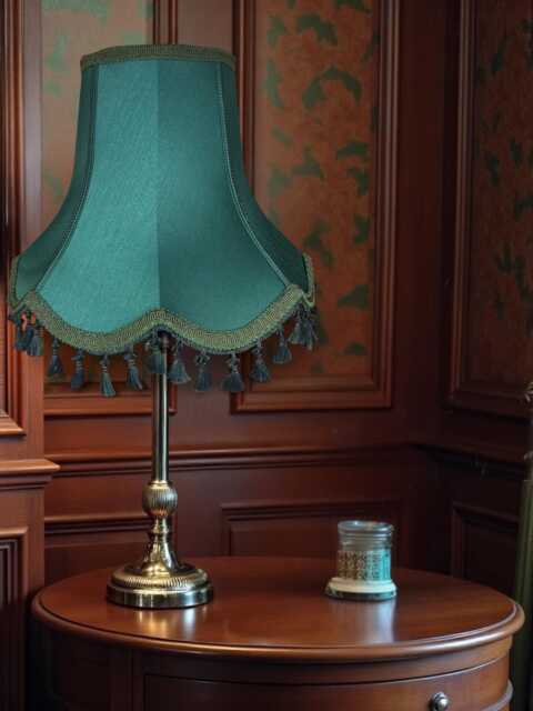 Traditional Dark Green Lampshade Handmade For Table & Floor Standard Lamps Shades, Wall Light Fixtures, Ceiling Pendants - image 1