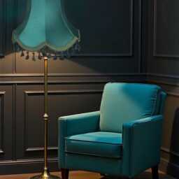 Traditional Dark Green Lampshade Handmade For Table & Floor Standard Lamps Shades, Wall Light Fixtures, Ceiling Pendants - thumbnail 2
