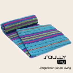 Recycled Cotton Blanket - Durable Sofa Slip Cover Boho Bedspread Portuguese Throw Sustainable Modern Traditional Home Decor - thumbnail 4