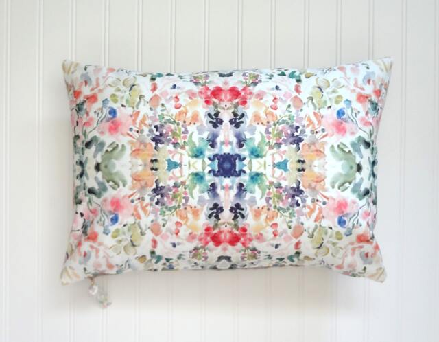 Subtle Moods No.2 Watercolor Design Pillow Cover, Boho Chic, Abstract Pillow, 18x18, 20x20, 22x22, 24x24, 14x20, 14x24, 12x21, 12x26 - image 1