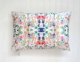 Subtle Moods No.2 Watercolor Design Pillow Cover, Boho Chic, Abstract Pillow, 18x18, 20x20, 22x22, 24x24, 14x20, 14x24, 12x21, 12x26 - thumbnail 1