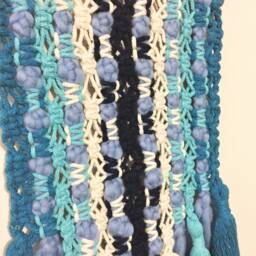 Blue Lagoon Macram?? Wall Decor With Tassels - thumbnail 3