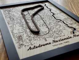 Monza Wall Art Laser Engraved Wood, F1 Italian Gp Gift - thumbnail 1