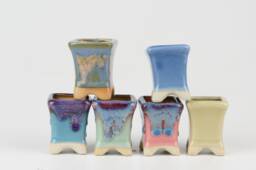 Mini Ceramic Planter Set Handmade Succulent Plant Pot - thumbnail 1