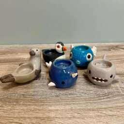Small Pufferfish Tealight Candle Holder Ocean Seaside Beach Nautical Home Decoration Ornament - thumbnail 4