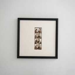 Photobooth Stripe Open Grain Black Picture Frame Square Retro Modern 10x10 - thumbnail 2