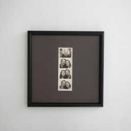 Photobooth Stripe Open Grain Black Picture Frame Square Retro Modern 10x10 - thumbnail 3
