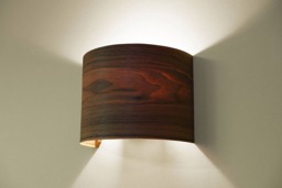 Rustic Walnut Sconce For Living Room, Home Improvement, Warm Lighting Veneer, Hallway Decor, Entryway Wall Lamps, Spring Renovation, Arc - thumbnail 1