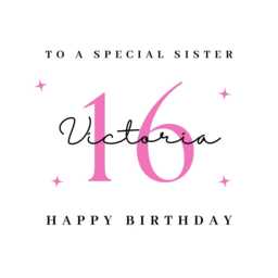 Sister 16Th Birthday Candle Sticker Stickers Label Labels Sisters - thumbnail 4
