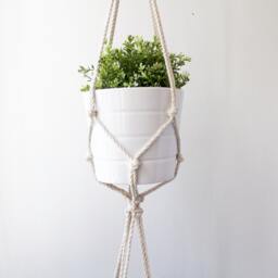 Macrame Plant Hanger, Double Holder, Hanging Planterno Tariffs/Fees To Usa - thumbnail 2