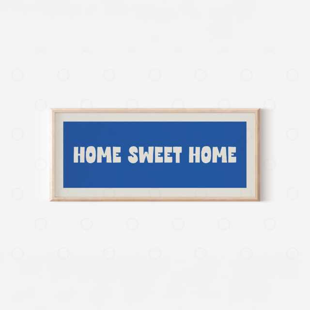 Home Sweet Print - Above Door Wall Art, Hallway Typography Sign, Horizontal Poster, Porch Or Entrance Decor, Housewarming Gift - image 1