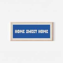 Home Sweet Print - Above Door Wall Art, Hallway Typography Sign, Horizontal Poster, Porch Or Entrance Decor, Housewarming Gift - thumbnail 1