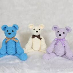 Gray & Cream Baby Blanket, Unisex Bedding, Teddy Bear With Rattle, Neutral Gift, & White Nursery, Security Blanket - thumbnail 4