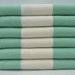 "Turkish Towel, Green Towel, Handmade Towel, 40""x70" - thumbnail 3