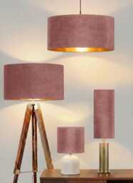 New Luxury Velvet Mauve Purple Upholstery Drum Lamp Shade & Pendant Light Suitable For Both Table Ceilings