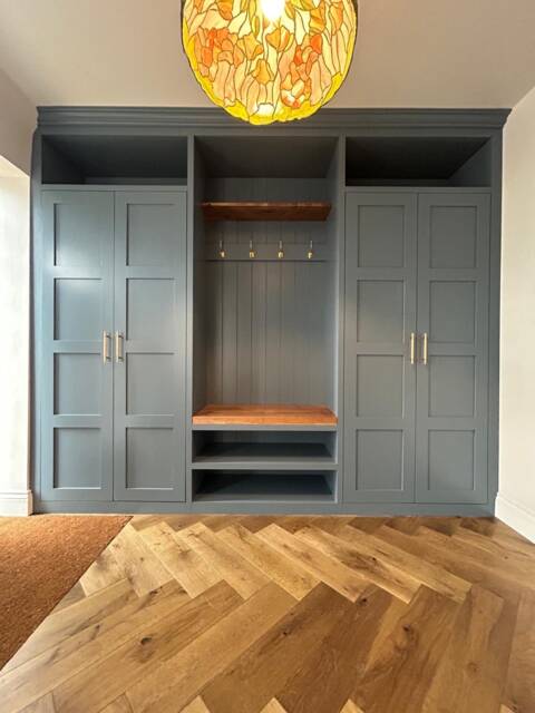 Bespoke Fitted Bootroom Cabinetry Hallway Mudroom Storage Bench - image 1