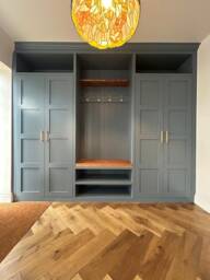 Bespoke Fitted Bootroom Cabinetry Hallway Mudroom Storage Bench - thumbnail 1