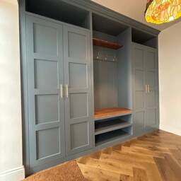 Bespoke Fitted Bootroom Cabinetry Hallway Mudroom Storage Bench - thumbnail 2