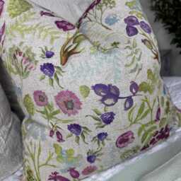 Multicoloured Floral Cushion Cover - Art Of The Loom Poppy Fabric Country Home Decor - thumbnail 2