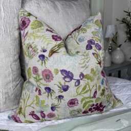 Multicoloured Floral Cushion Cover - Art Of The Loom Poppy Fabric Country Home Decor - thumbnail 3