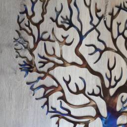 Heat Colored Metal Tree Of Life Heart - 70cm Anniversary Wall Art - thumbnail 2