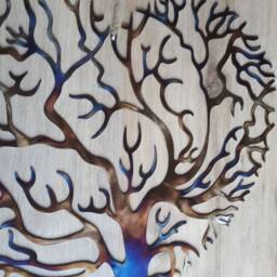 Heat Colored Metal Tree Of Life Heart - 70cm Anniversary Wall Art - thumbnail 3