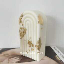 Rainbow Arch Candle Statement Fragranced Luxury Soy Wax Gold Leaf - thumbnail 4