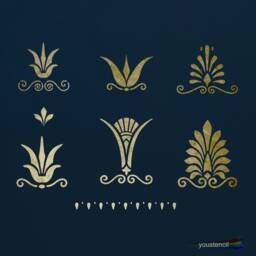 Greek Decorative Motifs Stencil #1 . For Walls, Art & Furniture. St21 - thumbnail 1