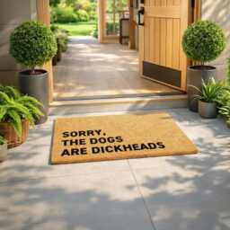 Sorry The Dogs Are Dickheads Doormat - Funny Pet Owner Gift Rude Welcome Rug - thumbnail 3