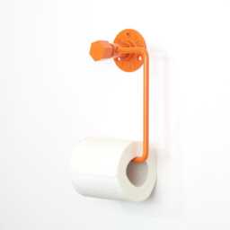 Toilet Paper Holder, Modern Wall Mount Bathroom Accessory, Color Pictured Orange Gloss - thumbnail 3