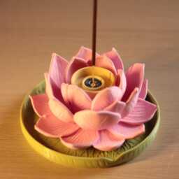 3 in 1 Lotus Incense Holder, Meditation Zen Home Gift - thumbnail 2