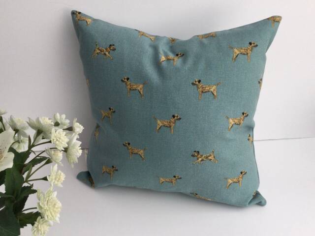 Blue Terrier Cushion, With Hollow Fibre Inner Pad. Dog Lovers Gift, Country Home Decor - image 1