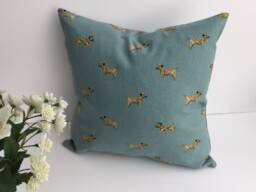 Blue Terrier Cushion, With Hollow Fibre Inner Pad. Dog Lovers Gift, Country Home Decor - thumbnail 1